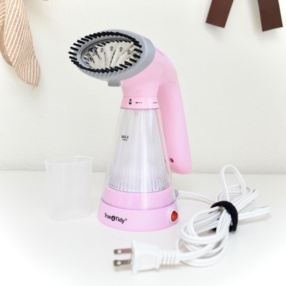 True & Tidy TidySteam Handheld Garment Steamer w/ Stainless Steel Steam Plate
